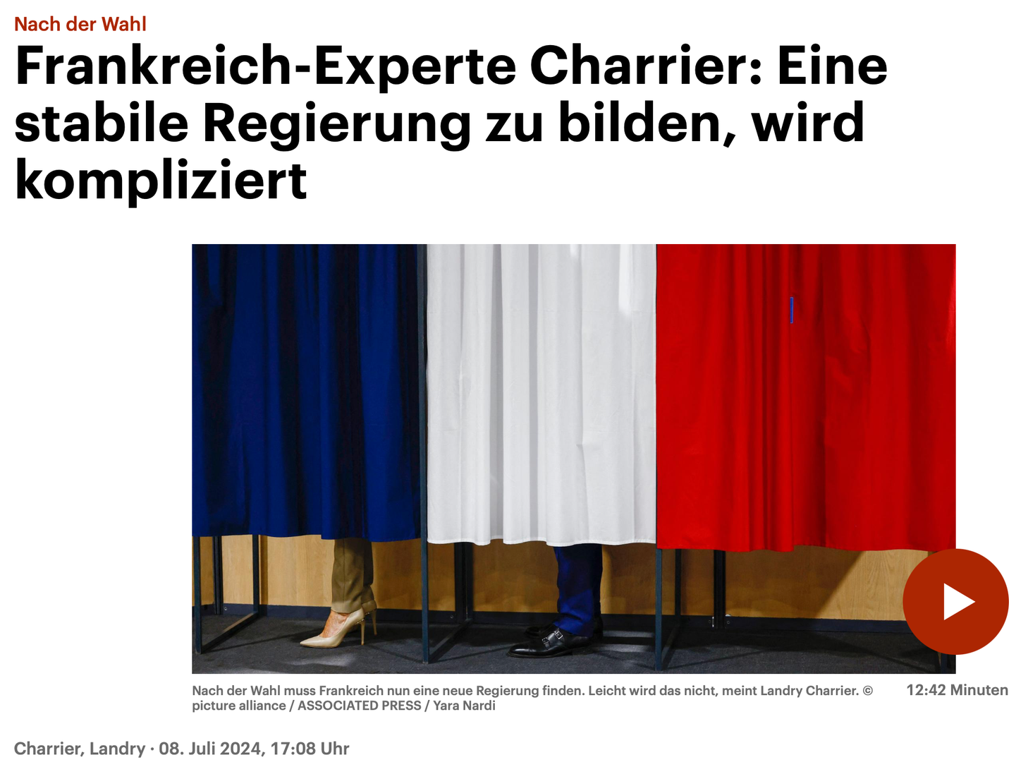 Dr. Charrier im Deutschlandfunk Kultur-Interview