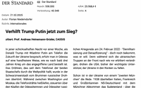 Prof. Dr. Heinemann-Grueder - Verhilft Trump Putin jetzt zum Sieg