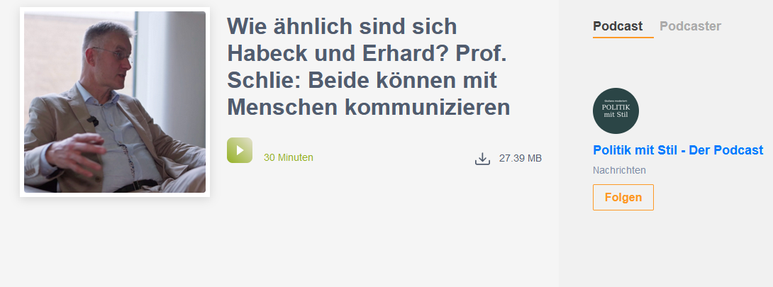 Prof. Dr. Ulrich Schlie bei podcast.de.