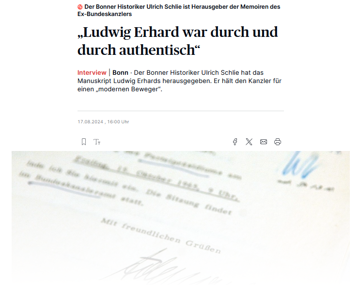 Prof. Dr. Ulrich Schlie im Interview mit dem Bonner General-Anzeiger