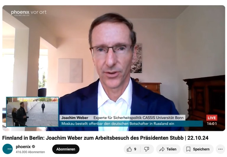 Security expert Weber analyzes the working visit of the Finish President in Berlin.