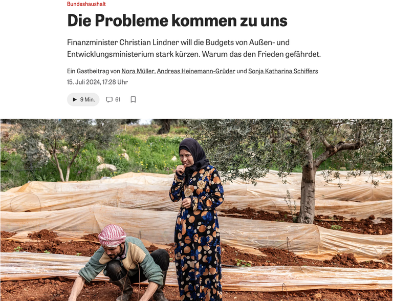 Prof. Dr. Andreas Heinemann-Grüder in Zeit Online