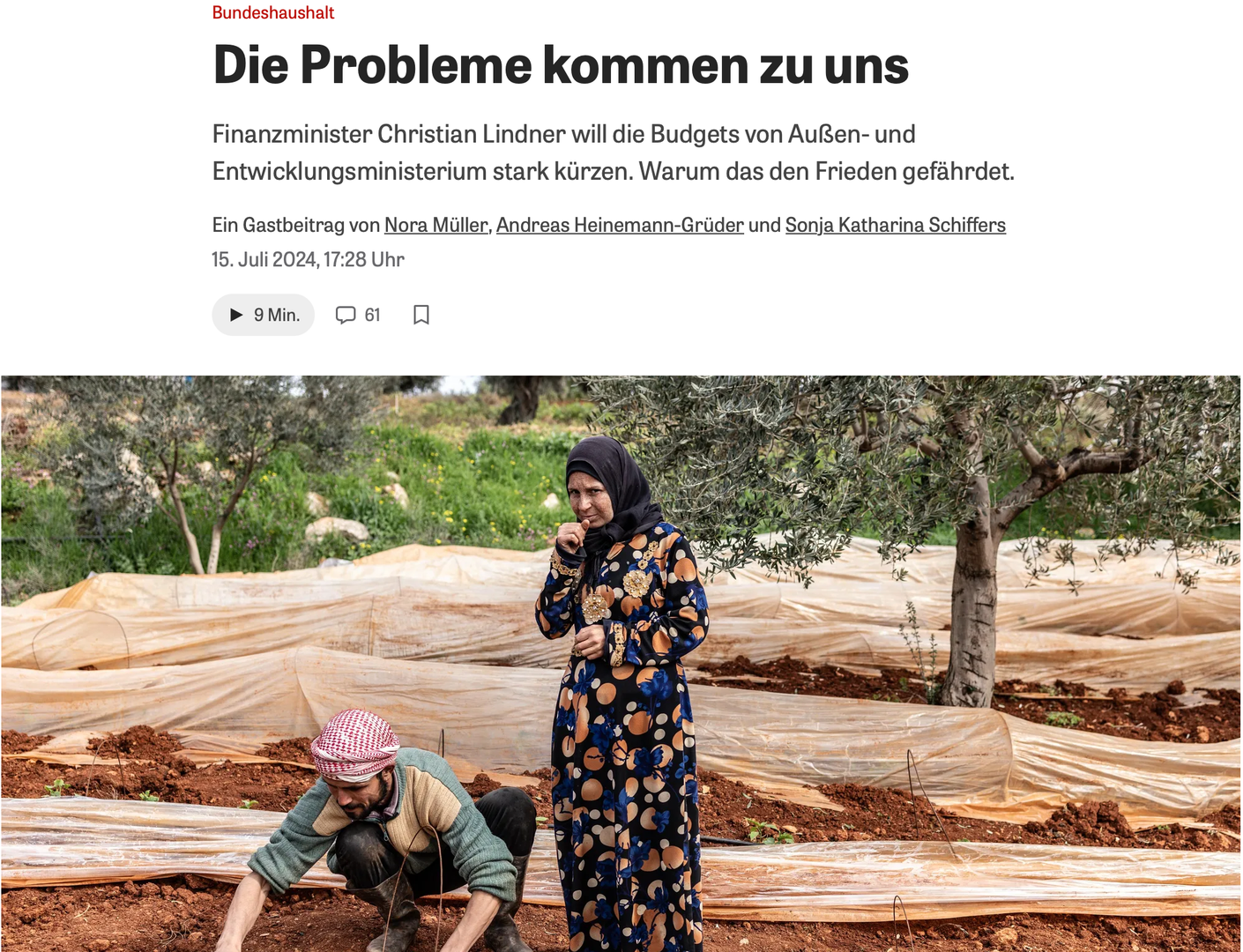 Prof. Dr. Andreas Heinemann-Grüder in Zeit Online